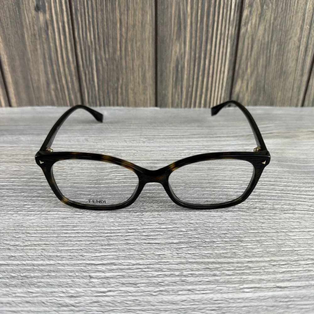 Fendi FF 0414 086 Womens Havana Eyeglasses Frames 53-17-140 Made in Italy
